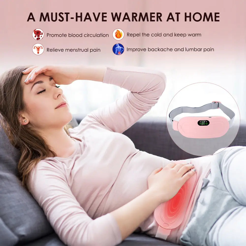 Electric Massager Vibrator Menstrual Heating Relief Pad Waist