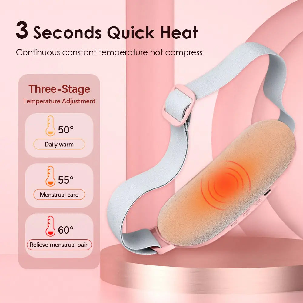 Electric Massager Vibrator Menstrual Heating Relief Pad Waist